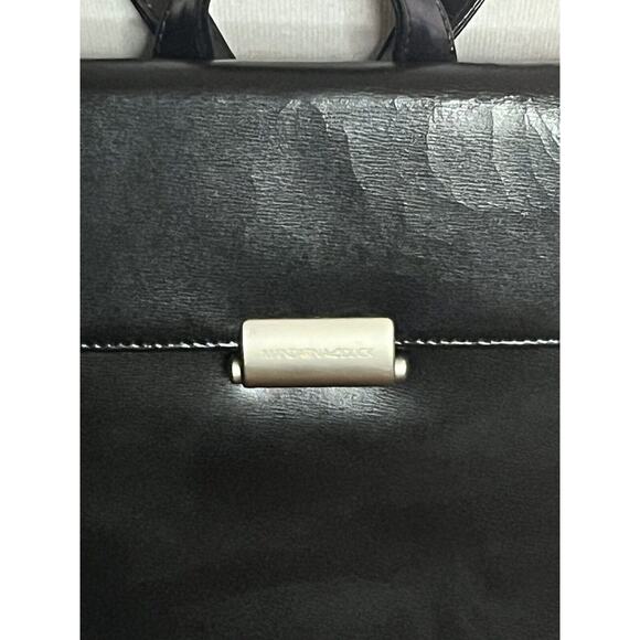 Mandarina Duck Vintage Leather Backpack Black Structured Lined Bag